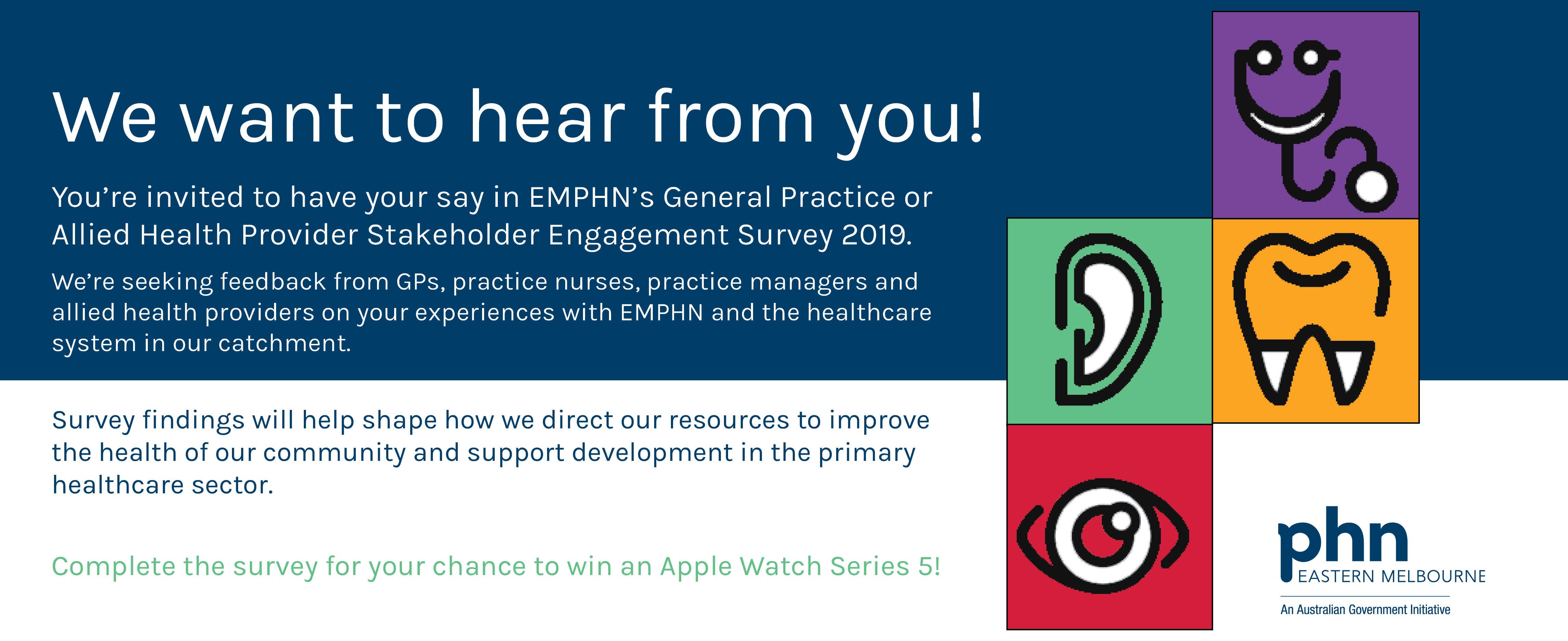 Have your say in EMPHN’s 2019 Stakeholder Engagement Surveys